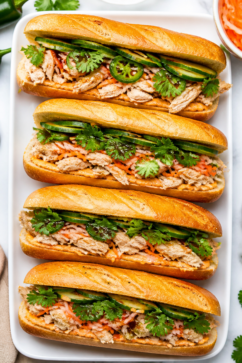 Turkey Banh Mi Sandwich Baguette Turkey Banh Mi Sandwich Baguette