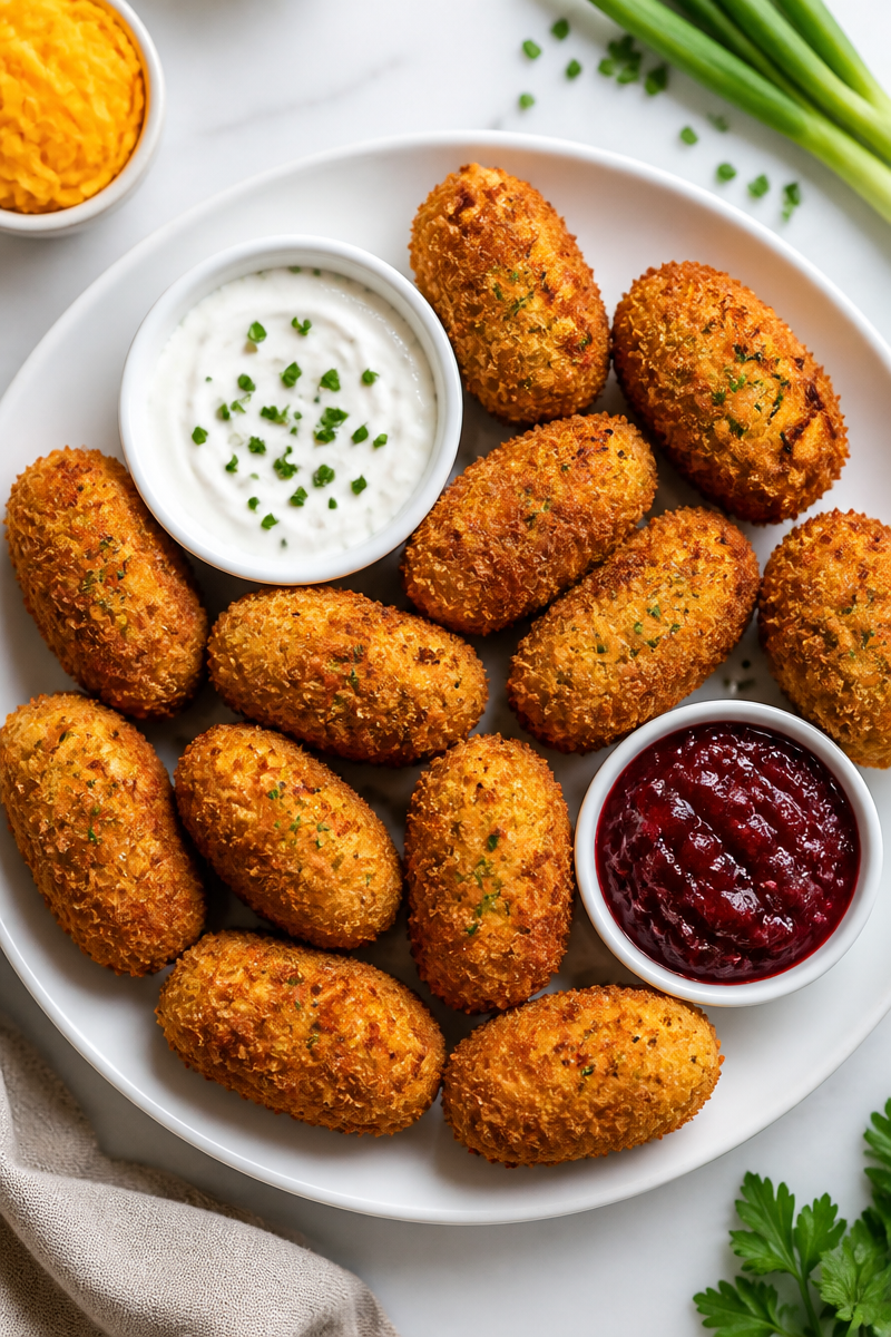 Turkey Croquette Crispy Potato Bite Turkey Croquette Crispy Potato Bite