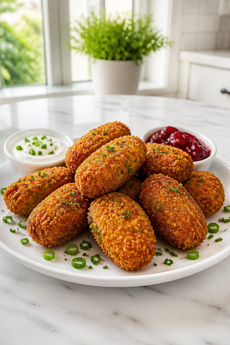 Turkey Croquette Crispy Potato Bite Turkey Croquette Crispy Potato Bite