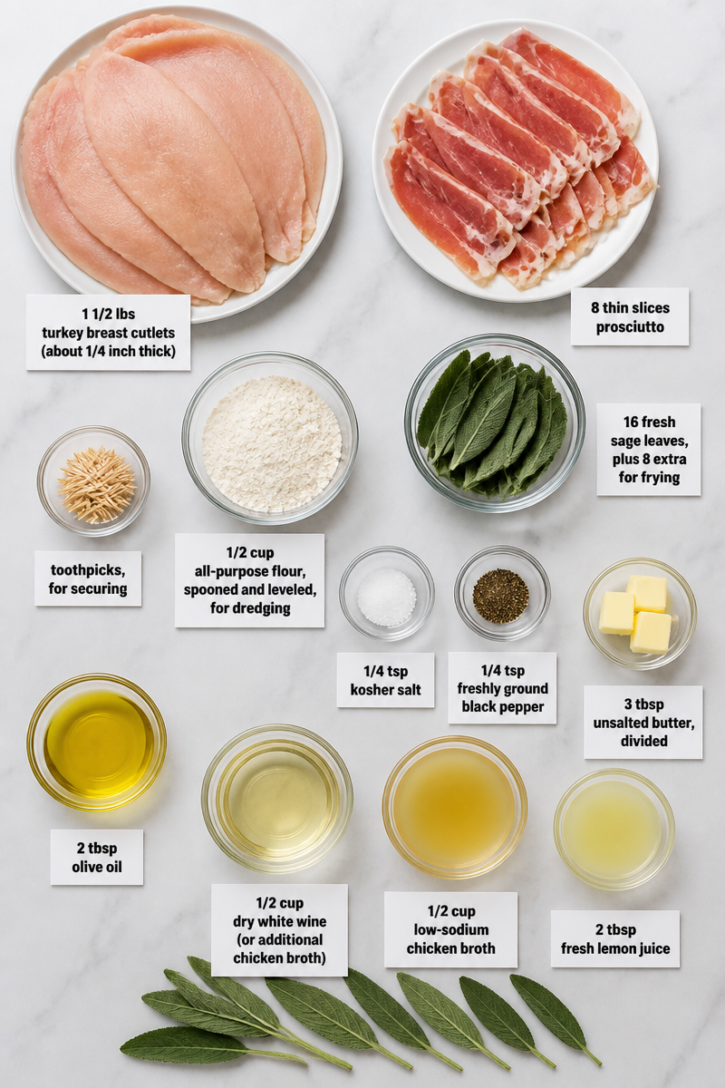 Turkey Saltimbocca Prosciutto Sage Skillet