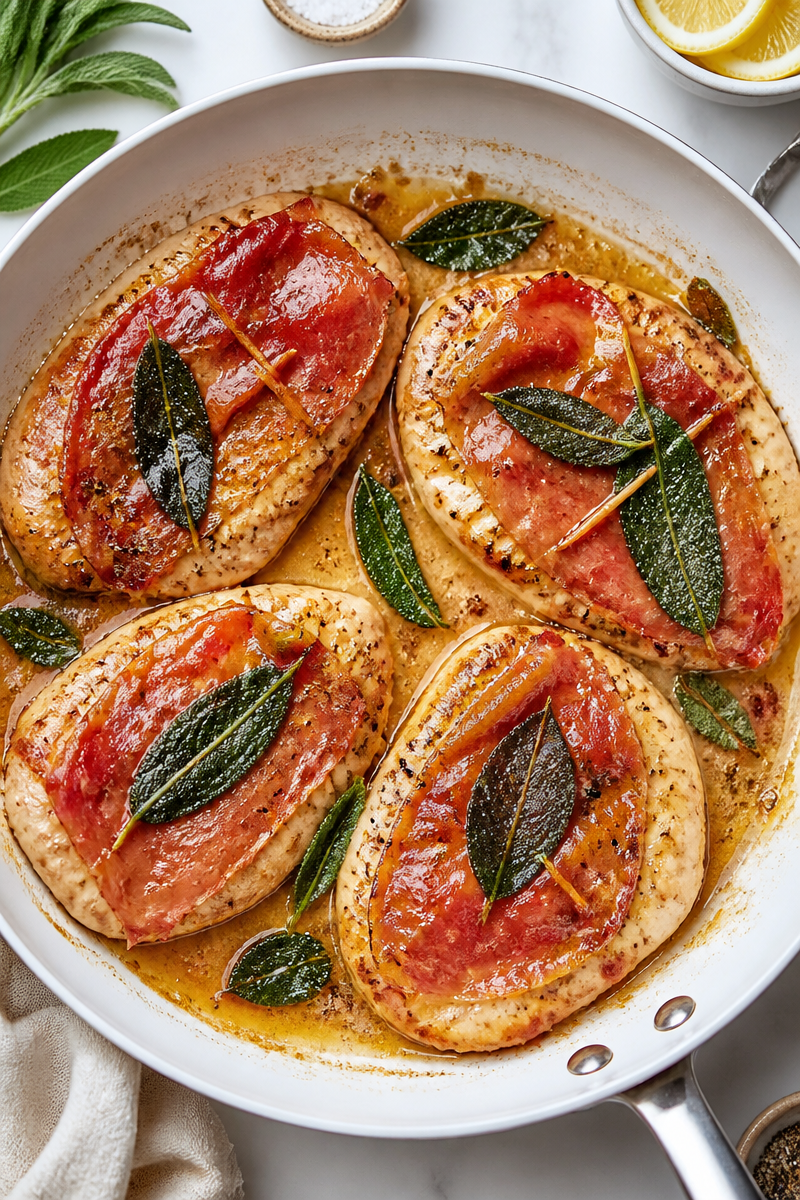 Turkey Saltimbocca Prosciutto Sage Skillet