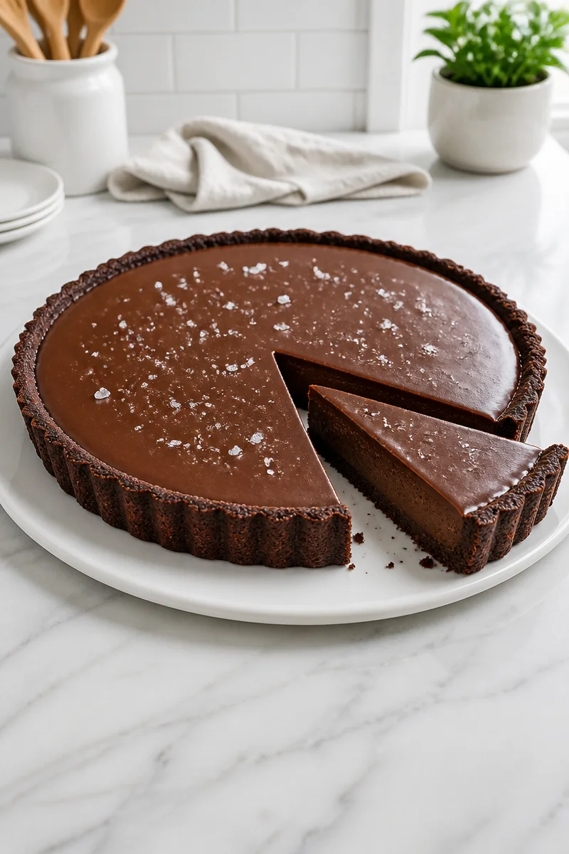 Chocolate Truffle Tart with Cookie Crust chocolate truffle tart with cookie crust 2026 10 31 010001
