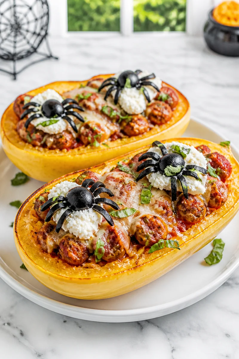 easy halloween spaghetti squash boat dinner 2026 10 11 034536