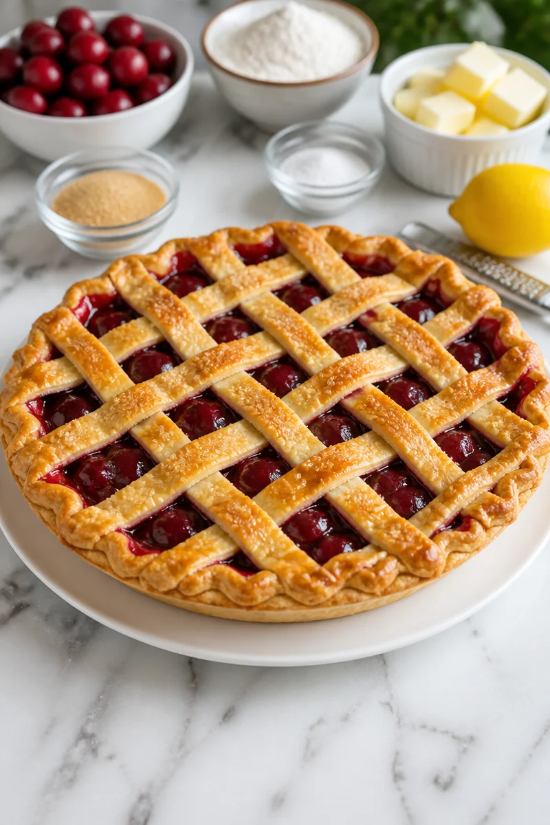 Homemade Lattice Sour Cherry Pie homemade lattice sour cherry pie 2026 10 20 192011